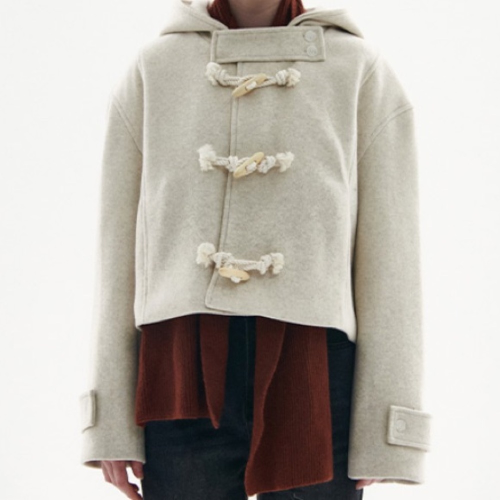 NWOT Cream Utility Toggle Jacket